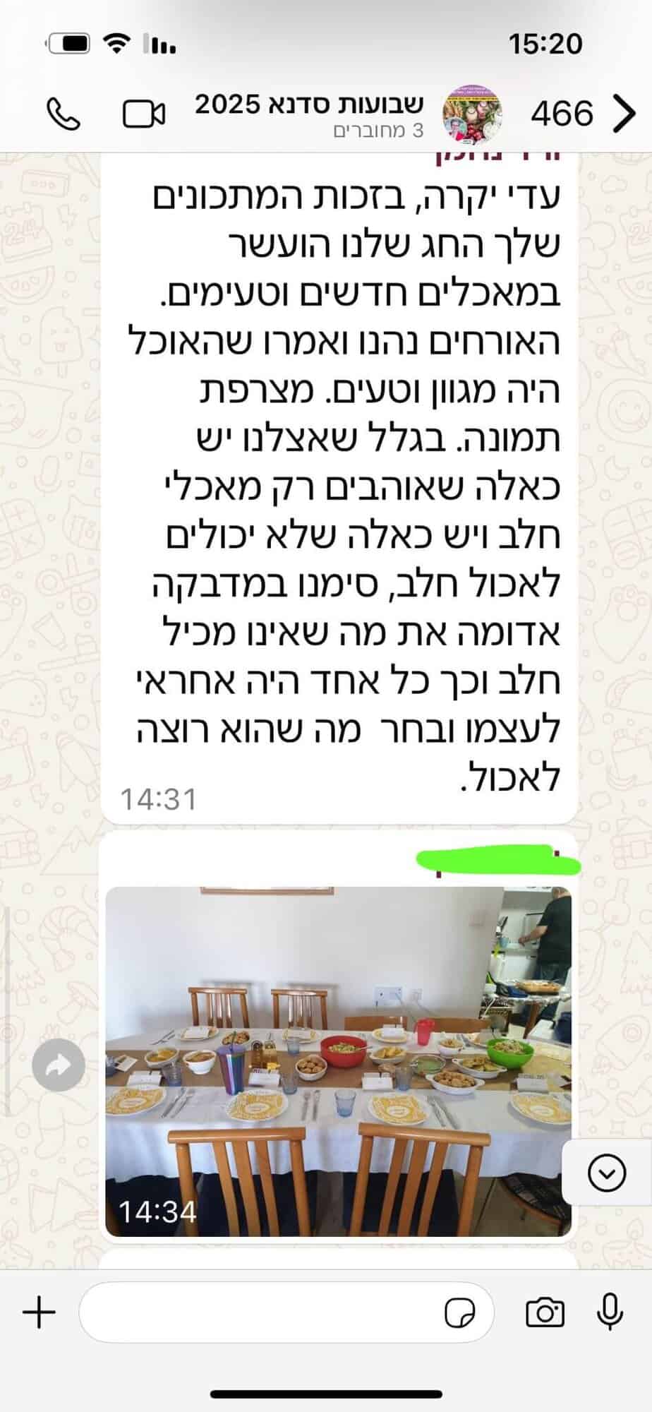המלצה על סדנת מאכלי חלב ופירות של דרך הבטן